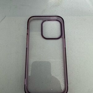iPhone 14 PRO Case: CRYSTAL CLEAR  Purple Accents Used